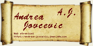 Andrea Jovčević vizit kartica